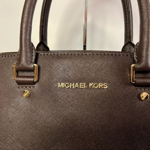 Michael Kors Selma Large Satchel Zip Top in Brown - Picture 2 of 16